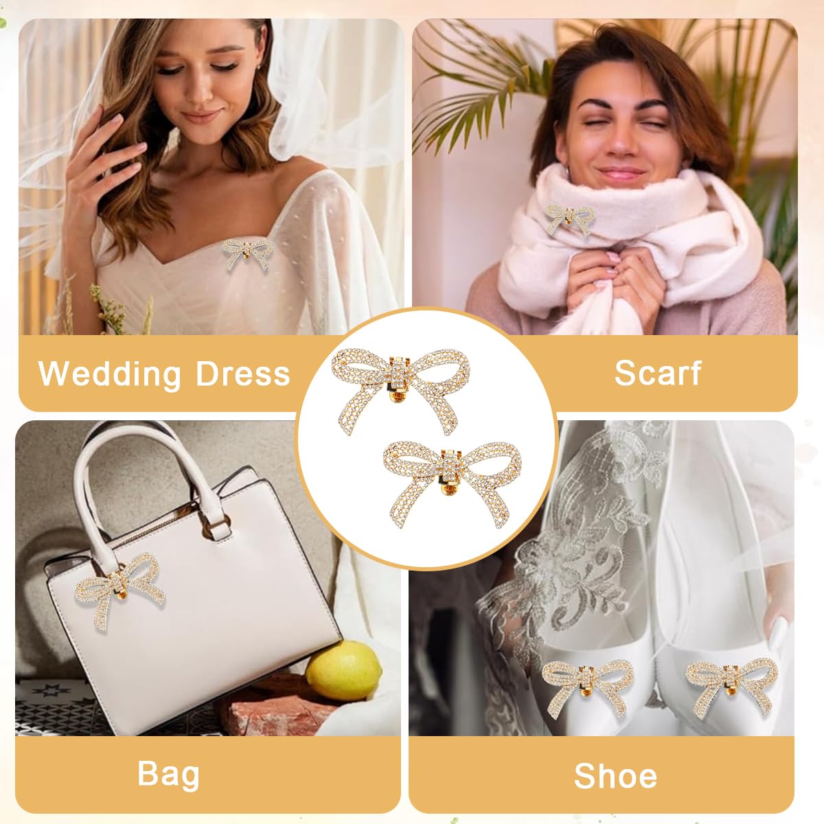 MAYCREATE 2Pcs Shoe Charms Luxurious Rhinestone Bow Shoe Charms Alloy Bow Shoe Charms Detachable Clip On Bow Charms For High Heels,Silver MAYCREATE 2Pcs Shoe Charms Luxurious Rhinestone Bow Shoe Charms Alloy Bow Shoe Charms Detachable Clip On Bow Charms For High Heels,Silver